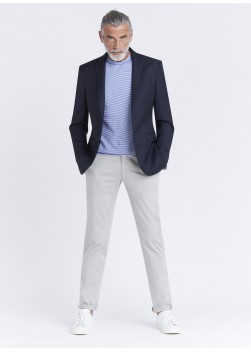 Veste Slim fit Emmanuelle Khanh_Bleu motif caviar_88 - Bleu marine