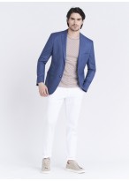 Veste Slim fit Emmanuelle Khanh_Uni bleu océan_84 - Bleu denim