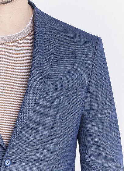 Veste Slim fit Emmanuelle Khanh_Uni bleu océan_84 - Bleu denim