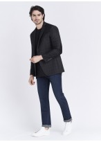 Veste Slim fit Emmanuelle Khanh_Noir à carreaux gris_01 - Noir