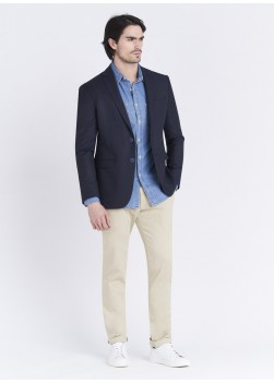Veste Slim fit Emmanuelle Khanh _ Faux uni bleu nuit _ 89 - Bleu nuit