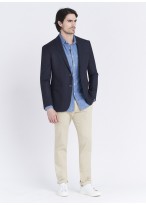 Veste Slim fit Emmanuelle Khanh _ Faux uni bleu nuit _ 89 - Bleu nuit