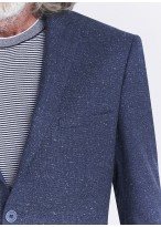 Veste Slim fit Emmanuelle Khanh _ Motif texturé bleu denim _ 84 - Bleu denim