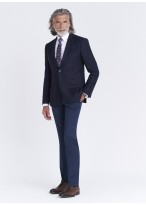 Veste Slim fit Emmanuelle Khanh_Faux-uni bleu marine_88 - Bleu marine