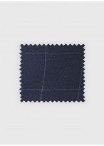 Costume regular fit Cloth Dormeuil_Bleu marine à carreaux blanc_88 - Bleu marine