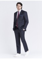 Costume regular fit Cloth Dormeuil_Bleu marine à carreaux_88 - Bleu marine