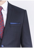 Costume regular fit Cloth Dormeuil_Bleu marine à carreaux_88 - Bleu marine