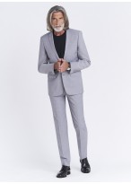 Costume slim fit Lanificio F.lli Cerruti Dal 19881 _ Gris perle faux uni _ 21 - Gris perle