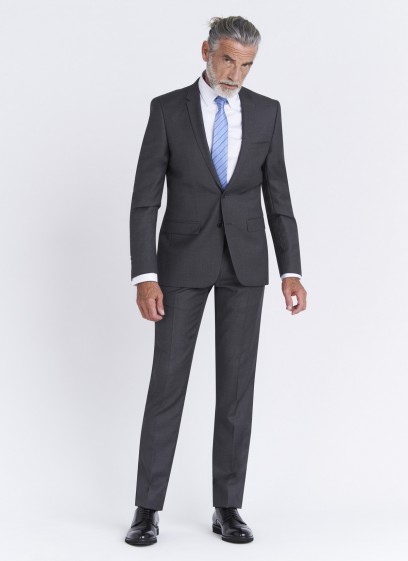 Costume slim fit Lanificio F.lli Cerruti Dal 19881 _ Gris anthracite faux uni _ 24 - Gris anthracite