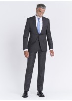 Slim fit suit by Lanificio F.lli Cerruti Dal 19881 _ Anthracite grey faux plain _ 24 - Anthracite grey