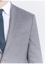 Costume slim fit Emmanuelle Khanh _ Faux uni gris perle _ 21 - Gris perle
