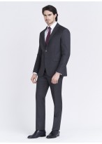 Costume slim fit Emmanuelle Khanh _ Gris anthracite à carreaux _ 24 - Gris anthracite