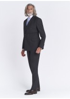 Costume croisé semi-slim fit Emmanuelle Khanh _ Faux uni gris anthracite _ 24 - Gris anthracite