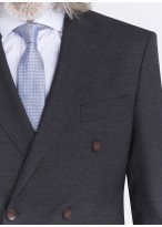 Costume croisé semi-slim fit Emmanuelle Khanh _ Faux uni gris anthracite _ 24 - Gris anthracite