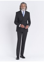 Costume croisé semi-slim fit Emmanuelle Khanh _ Faux uni gris anthracite _ 24 - Gris anthracite