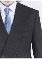 Costume croisé semi-slim fit Emmanuelle Khanh _ Faux uni gris anthracite _ 24 - Gris anthracite