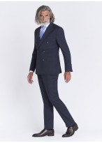 Costume croisé semi-slim fit Emmanuelle Khanh _ Faux uni bleu marine _ 88 - Bleu marine