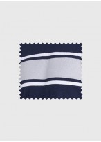 Pull à manches courtes en coton Emmanuelle Khanh_bleu marine à rayures_88 - Bleu marine