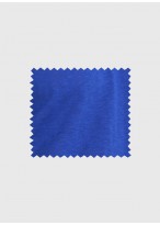 Pull col polo à manches courtes en coton Emmanuelle Khanh _ uni bleu _ 83 - Bleu