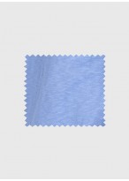 Pull col polo à manches courtes en coton Emmanuelle Khanh _ uni bleu ciel _ 81 - Bleu ciel