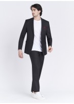 Costume Regular fit Lanificio F.LLI Cerruti DAL 1881_gris anthracite à carreaux bordeau_24 - Gris anthracite