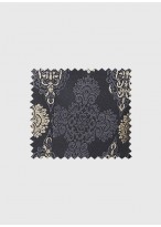 Veste de smoking Slim fit Emmanuelle Khanh _ Noir au motif jacquard argenté et doré _ 01 - Noir