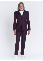 Costume slim fit Sevenson _ uni lie de vin _ 55 - Lie de vin