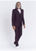 Costume slim fit Sevenson _ uni lie de vin _ 55 - Lie de vin