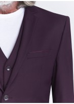 Costume slim fit Sevenson _ uni lie de vin _ 55 - Lie de vin
