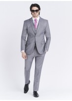 Costume slim fit Sevenson _ uni gris moyen _ 22 - Gris moyen