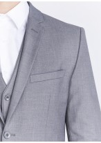 Costume slim fit Sevenson _ uni gris moyen _ 22 - Gris moyen
