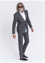 Costume slim fit Sevenson _ gris foncé à carreaux _ 23 - Gris foncé