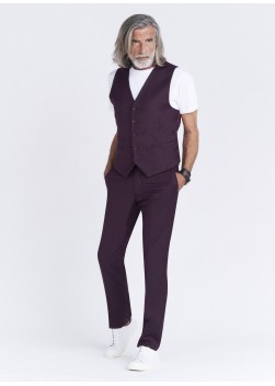 Gilet slim fit Sevenson _ Uni coloris aubergine _ 75 - Aubergine