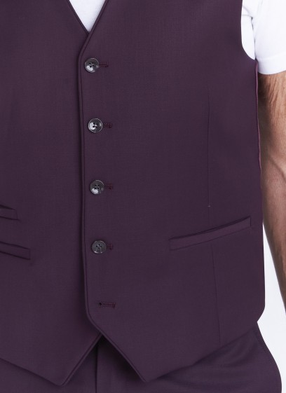 Gilet slim fit Sevenson _ Uni coloris aubergine _ 75 - Aubergine