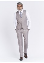 Gilet slim fit Sevenson _ uni grège _ 30 - Grège