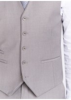Gilet slim fit Sevenson _ uni grège _ 30 - Grège