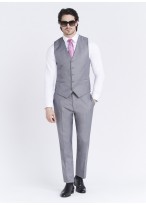 Gilet slim fit Sevenson _ uni gris moyen _ 22 - Gris moyen