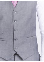 Gilet slim fit Sevenson _ uni gris moyen _ 22 - Gris moyen