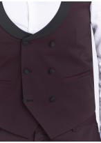 Smoking slim fit Sevenson _ Bordeaux faux uni _ 56 - Bordeaux