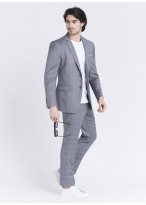 Costume slim fit Sevenson _ Gris perle à carreaux _ 21 - Gris perle