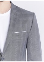 Costume slim fit Sevenson _ Gris perle à carreaux _ 21 - Gris perle