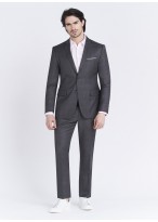 Costume slim fit Sevenson _ Gris foncé à carreaux rose _ 23 - Gris foncé