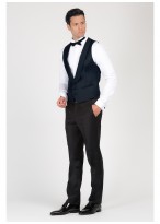 Gilet col châle Emmanuelle Khanh-Bleu nuit - 6K001202