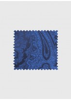 Smoking slim fit col châle Emmanuelle Khanh _ Bleu à motif jacquard ton sur ton _ 84 - Bleu denim