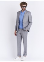 Costume regular fit Lanificio F.lli Cerruti Dal 19881 _ Gris perle à carreaux _ 21 - Gris perle