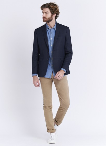 Veste slim fit Lanificio F.LLI Cerruti DAL 1881_88 - Bleu marine