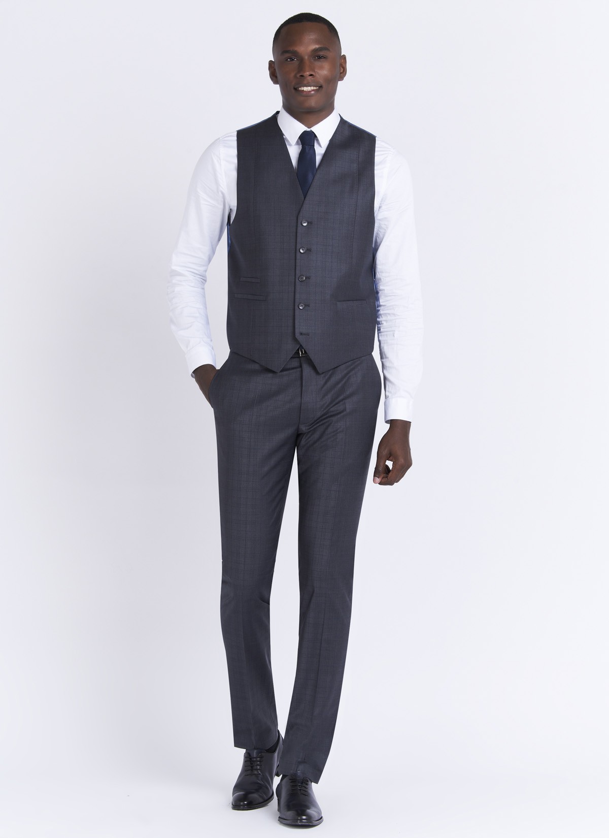 Gilet slim fit Emmanuelle Khanh_23 - Gris foncé