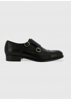 Derby double bloucle en cuir Stanbridge _ Cuir noir _ 01 - Noir