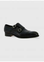 Derby double bloucle en cuir Stanbridge _ Cuir bleu _ 83 - Bleu