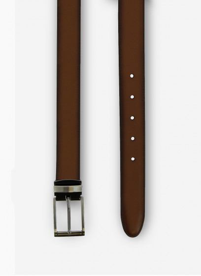 Ceinture en cuir Stanbridge _ Cuir uni marron _ 35 - Marron